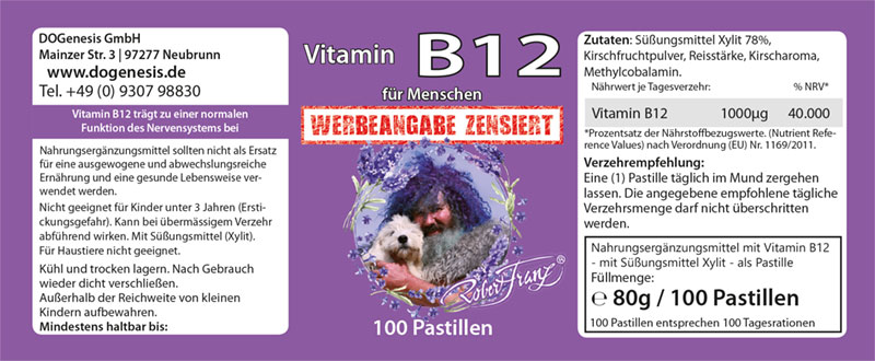 Vitamin B12 Pastillen, 100 Stk.