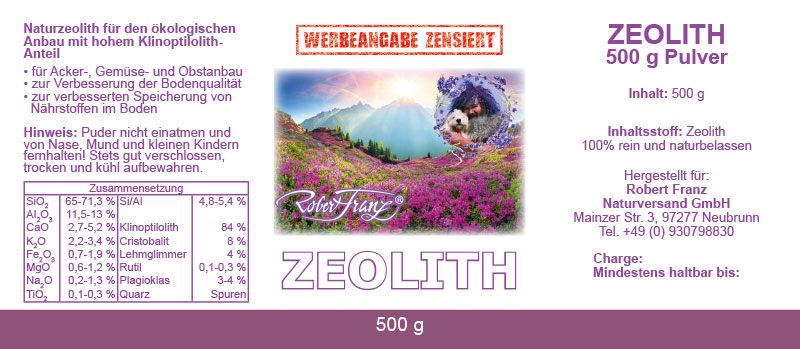Zeolith Pulver, 500g