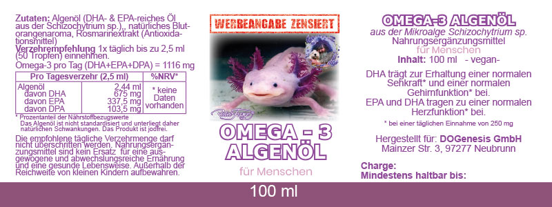 OMEGA 3 Algenöl, 100 ml