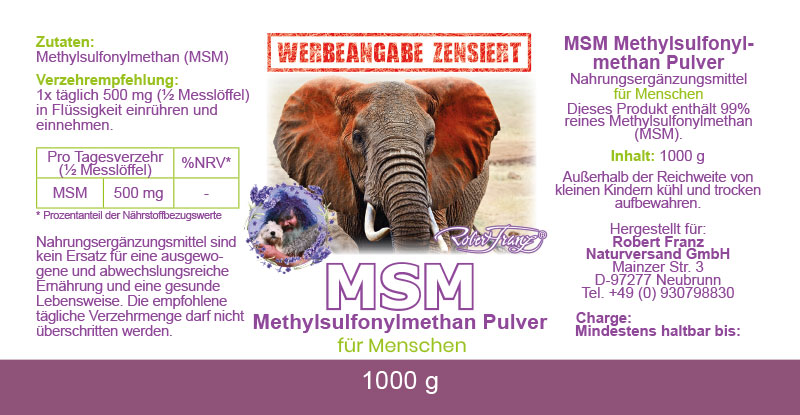 MSM Pulver, 1000g