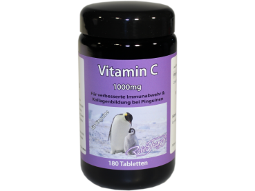 Vitamin C 1000mg für Pinguine, 180 Kap.