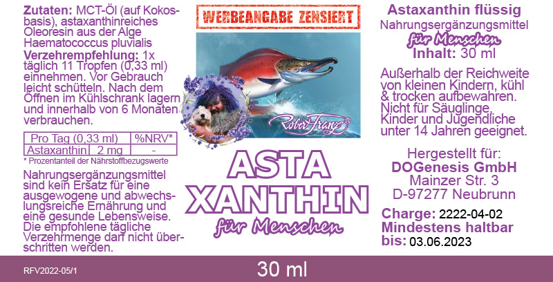 Astaxanthin – Flüssig, 30ml