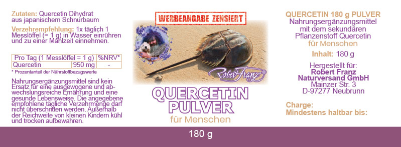Quercetin Pulver - 180 g Pulver