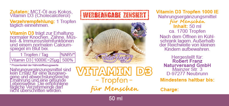 Vitamin D3 - Tropfen, 50ml